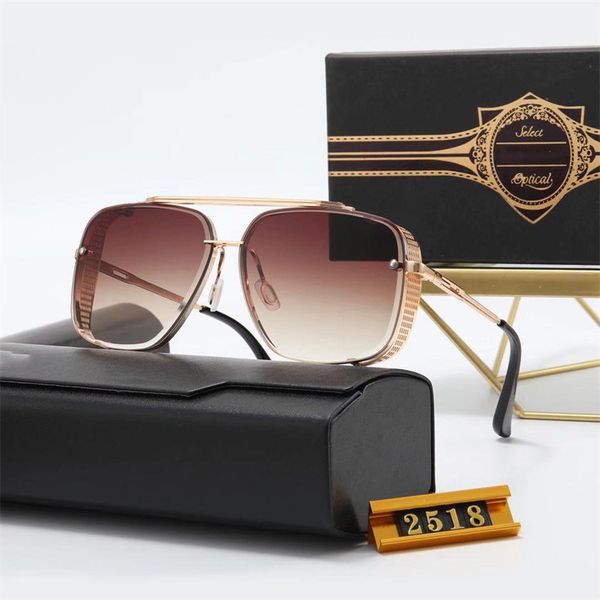 

designer women sunglasses 2518 windproof matel half frame pilot sunglasses for man, White;black