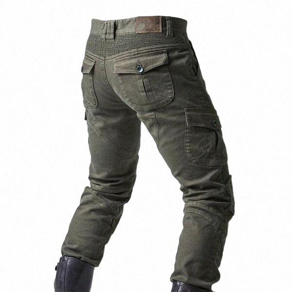 

fashion men's biker jeans pants with knee pads motorcycle denim trousers for male outdoor1 a7v3#, Blue