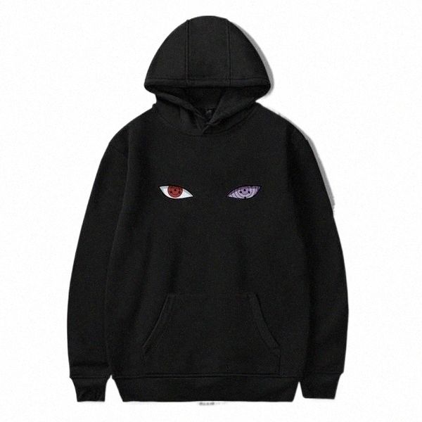 

men's hoodies & sweatshirts classic anime akatsuki children uchiha syaringan hooded boys casual kakashi men/women cartoon clothes d5rt#, Black