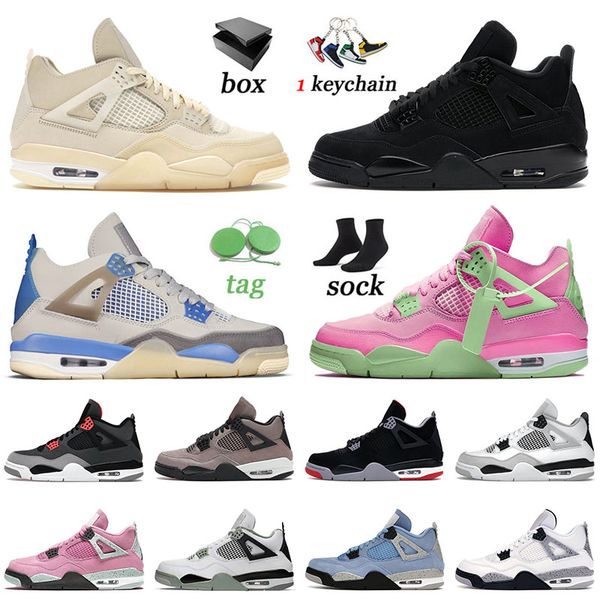 

new jumpman 4 4s iv mens basketball shoes black cat royalty infrared university blue taupe haze jorda retro men women athletic trainers lhm0