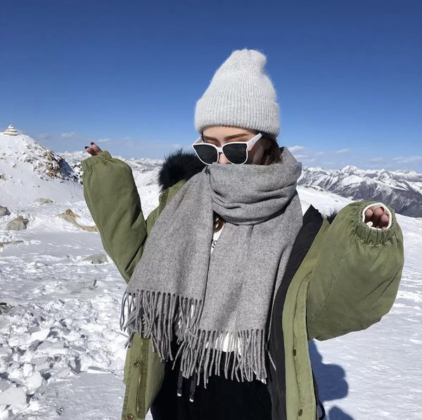 

2024 Wool Scarves Winter Luxury Cashmere Scarf Men Women High End Designer Classic Oversized Big Letter pattern Pashmina shawl neckerchiefs New Gift Long Wraps B455