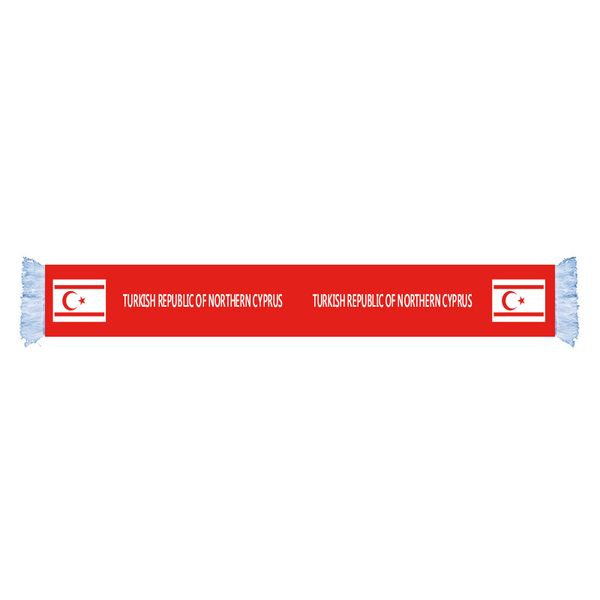 

turkish republic of northern cyprus flag scarf factory supply good price polyester satin scarf