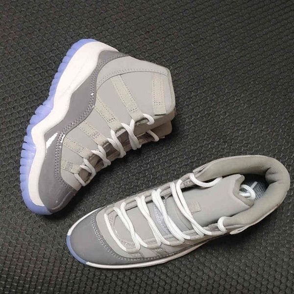 

td cool grey 11s kids basketball shoes infant big boys girls sports sneakers outdoor children's athletic trainers size 28-35 292q, Black