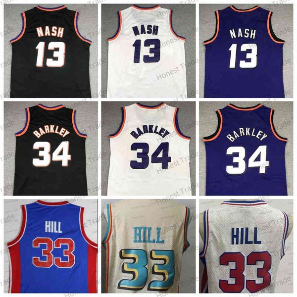 

retro13 steve grant 33 hill nash dennis charles rodman jersey black blue vintage mn mens basketball jerseys summer sports