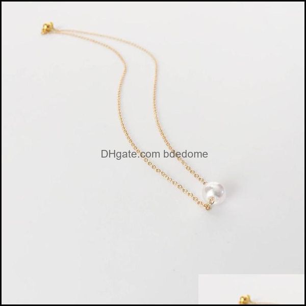 

pendant necklaces floating pearl necklace dainty single simple everyday necklaces bridesmaid drop delivery 2021 jewelry pend bdedome dhye6, Silver