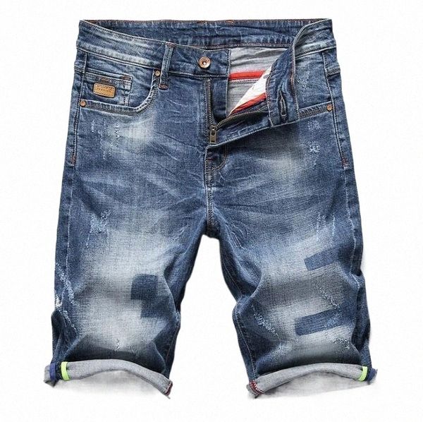 

jeans shorts denim men summer male short jean masculino bermuda skate board mens jogger ripped homme1 33ub#, Blue