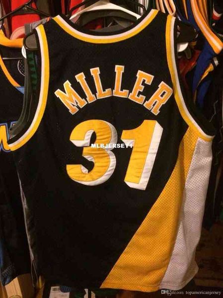 

wholesale reggie miller jersey sewn t-shirt vest stitched basketball jerseys ncaa, Black