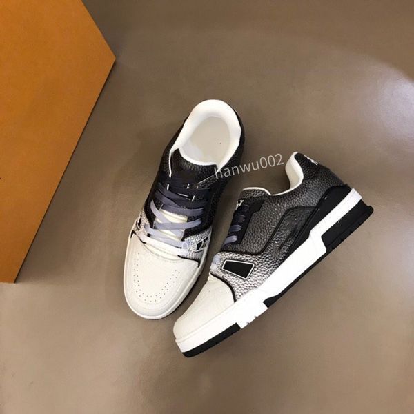 

2022 luxury designer shoes casual sneakers breathable mesh stitching metal elements size38-44 rd220631, Black