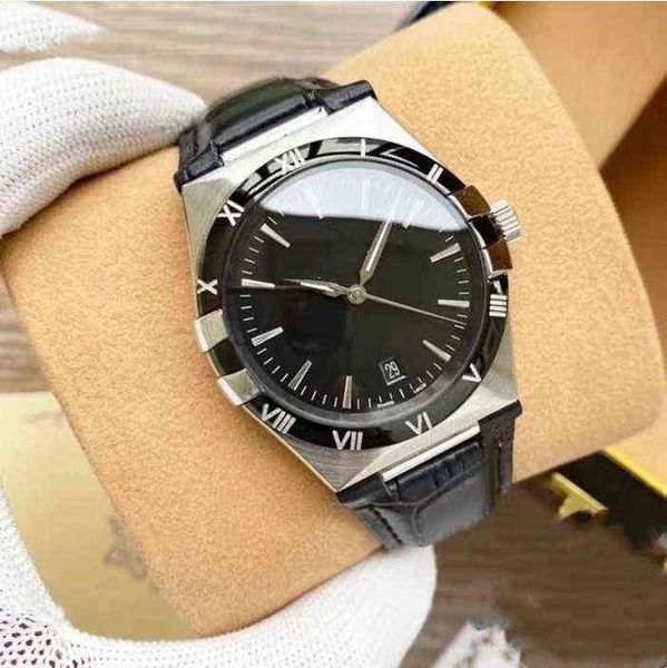 

huiya06 2022 watch 41mm mens automatic quartz watches with box sapphire waterproof wristwatches full stainless steel luxury watch wristwatch, Slivery;brown
