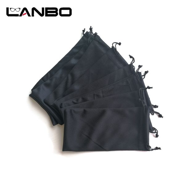 

lanbo 50 pcs black microfiber sunglasses eyewear pouch acrylic fibres wholesale soft cloth bag glasses case eyewear accessories 220819