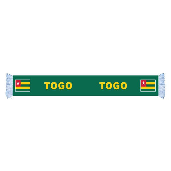 

togo flag scarf factory supply good price polyester satin scarf