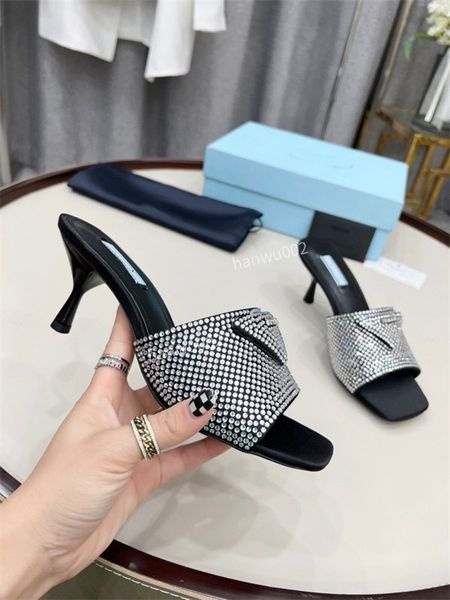 

2022 classics women shoes heels sandals fashion beach thick bottom dress shoe alphabet lady sandal leather high heel size35-42, Black