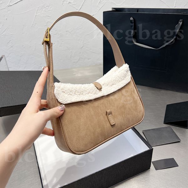 

shoulder bags women fashion underarm bag lamb wool stitching handbag temperament totes 6 colors luxury wallets