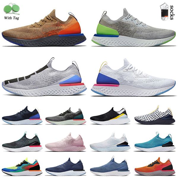 

outdoor sports mens breathable flk knit v1 v2 running shoes epic react vision brownish yellow pewter lake blue white olive plum dust womens