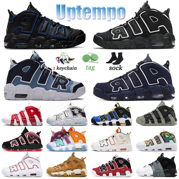 

scottie pippen uptempos basketball shoes men more 96 total trainers white varsity red green multi-color black bulls university blue unc uk w
