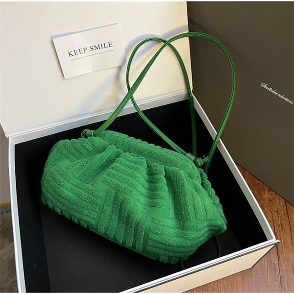 

luxury women fashion towel embossed clutch bag hand large capacity striped versatile oneshoulder messenger 220818