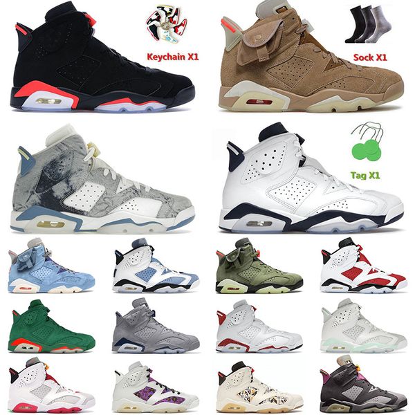 

retro basketball shoes 6 6s vi og jumpman black infrared british khaki hare metallic silver unc georgetown hare men women trainers sneakers, White;red