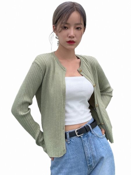 

women's sweaters dazy ribbed knit button front cardigan k2uu#, White;black