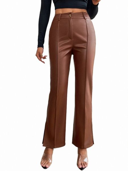 

women's pants petite high waist seam detail flare leg pants j7yj#, Black;white