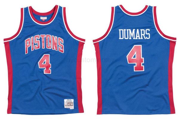 

stitched joe dumars basketball jersey s-6xl mitchell & ness 1988-89 mesh hardwoods classics retro version men women youth jerseys, Black