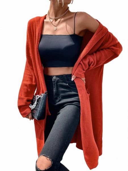 

women's sweaters drop shoulder hooded duster cardigan 62ra#, White;black