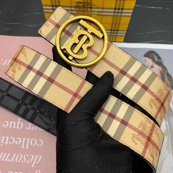 

leather belt burbrerys men designers belts wos luxurys 2022 new luxury society youth korean version fashion personality tb letter babaoli in, Black;brown