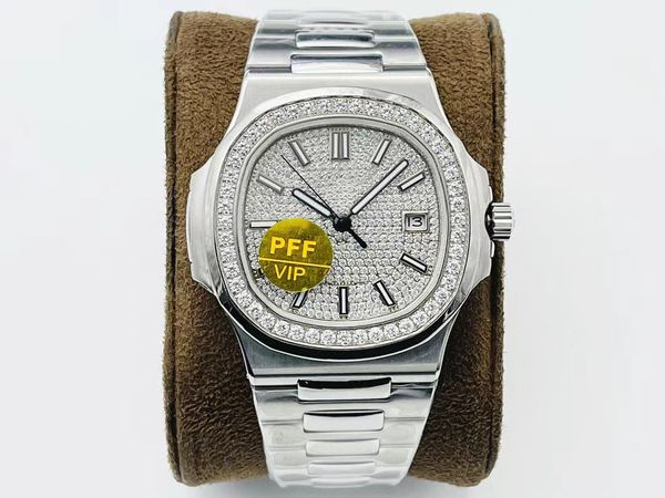 

ppf factory produces men's watch sapphire crystal mirror 9015 movement 316l fine steel folding buckle 40mm, Slivery;brown