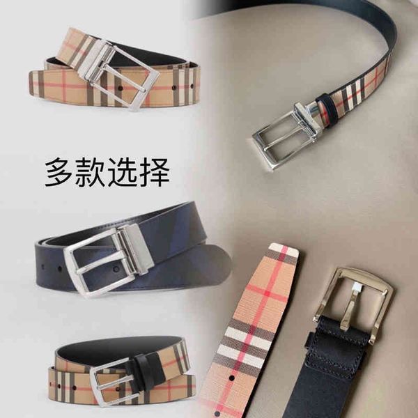 

leather belt burbrerys mens s bolihua leather classic checkered doublesided needle buckle youth fashion b home 3.5 lovers, Black;brown
