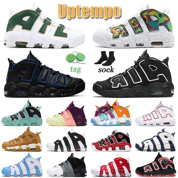 

2022 basketball shoes mens more uptempos 96 total scottie pippen white varsity red green multi-color black bulls university blue unc uk