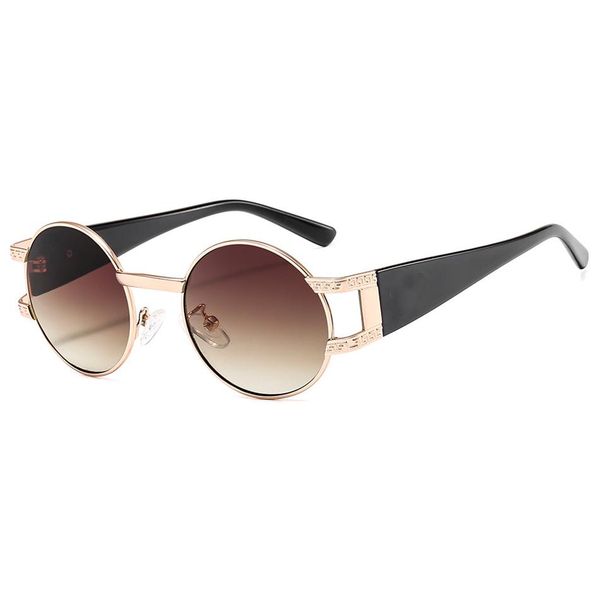 

2021 sunglasses 8845 round metal eyeglass frame fashion men and women174r, White;black