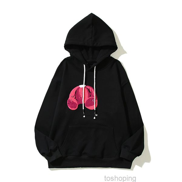 

ss mens women designer angels palm hoodie sweater sweatshirts streetwear t shirt loose lovers luxury goose canada jackets pa of ow white fog, Black