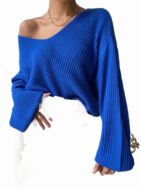 

v neck drop shoulder sweater 10ub#, White;black