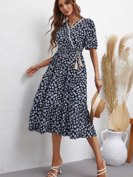 

liti dress black women summer fashion print slim fitting short sleeve, Black;gray