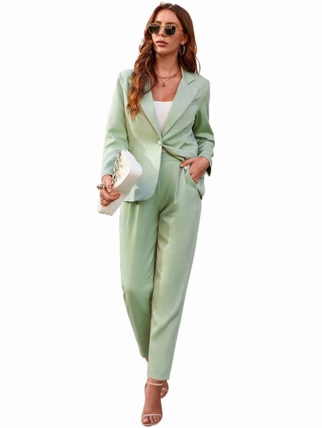 

two piece dress single button blazer & pants clothing 174dgk#, White