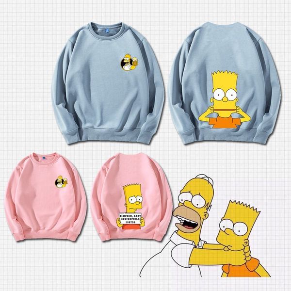 

22ss simpsons mens hoodie designer sweater long sleeve tshirt men women crew neck sweatshirt cotton pullover jacket, Black