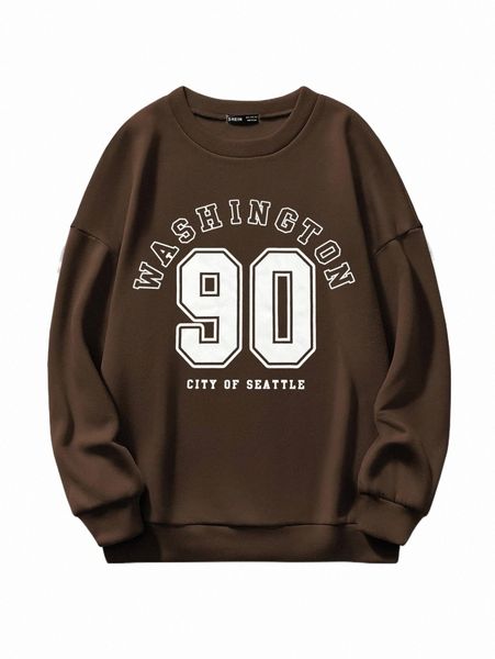 

women's hoodies & sweatshirts letter graphic sweatshirt 874m#, Black