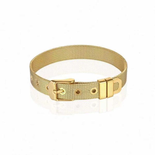 

mesh chain watch bangles with multicolor 10mm wide steel men's and women's personalized bracelet adjustable wire bracelets bangles, Black