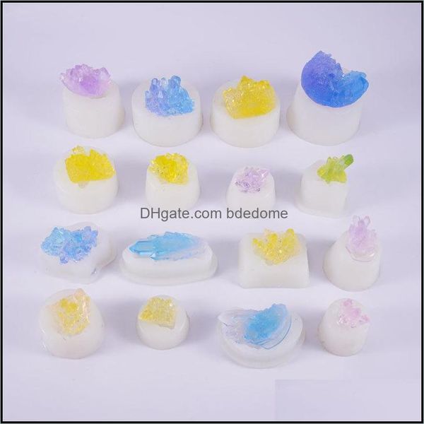 

molds crystal cluster sile gems stone quartz geode resin casting epoxy jewelry pendant craft home decor drop delivery 2021 too bdedome dhpvh