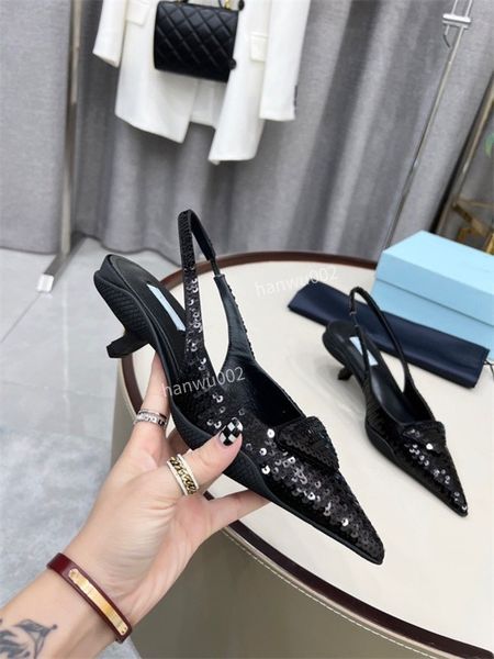 

women luxury dress shoes designer high heels patent lady fashion sandals party wedding, Black