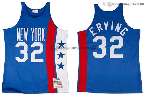 

erving stitched julius jersey mitchell & ness 1973-74 mesh hardwoods classics retro basketball jerseys men, Black