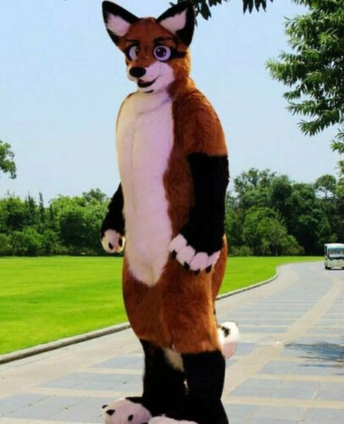 

stuffed animals fursuit husky fox mascot costume halloween set, Red;yellow