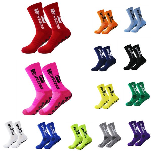 

football training antiskid socks middle tube men's towel bottom middle tube basketball socks wear resistant, Black