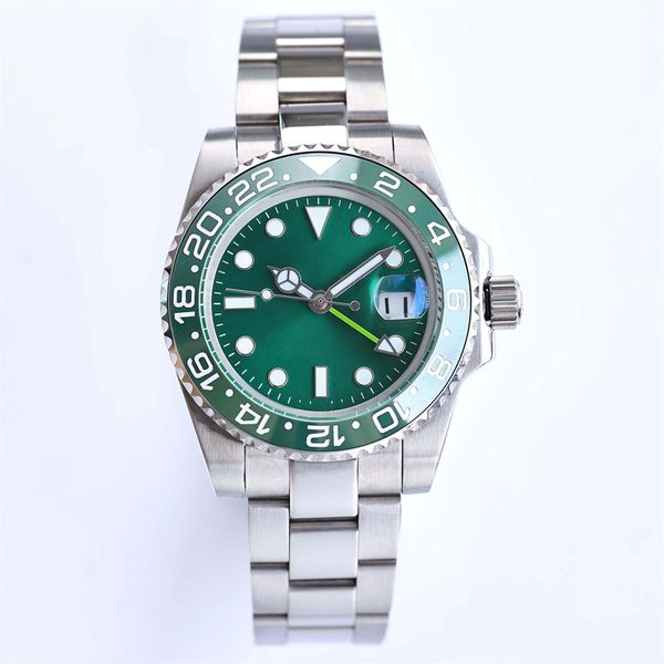 

watches for mens ceramic green gold black silver mirror waterproof 40mm automatic movement stainless steel luxury watch wristwatches with bo, Slivery;brown