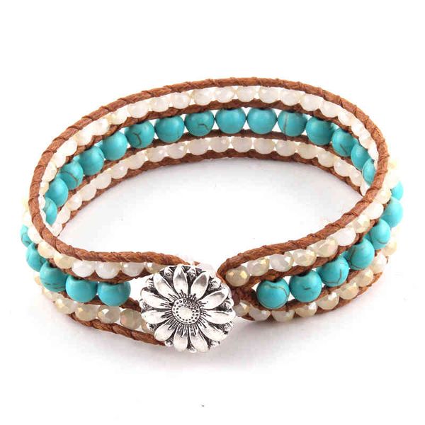 

bangle designer jewelry fashion beautiful energy beaded handmade natural stone glass crystal wrap bracelets bangles dropship, Black