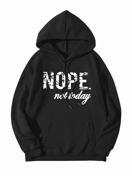 

women's hoodies slogan graphic drawstring thermal lined hoodie y4dm#, Black