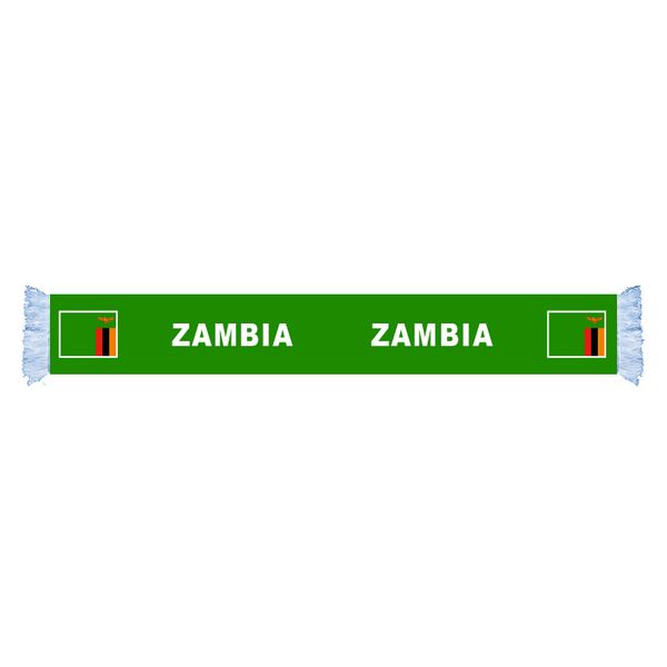 

zambia flag scarf factory supply good price polyester satin scarf