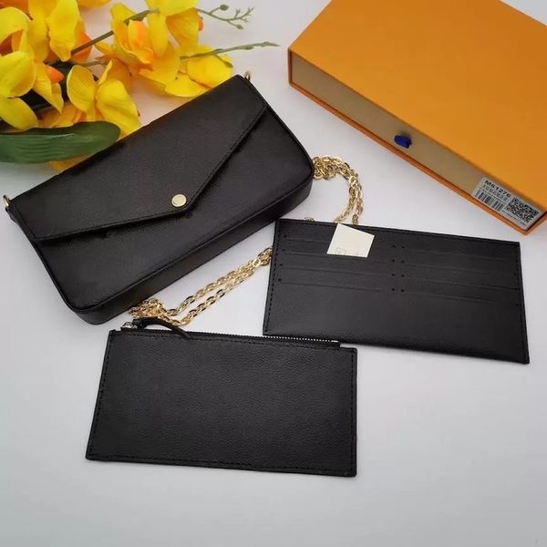 

women classic luxury designer handbag bags pochette felicie bag leather handbags shoulder handbag clutch tote messenger shopping purse with