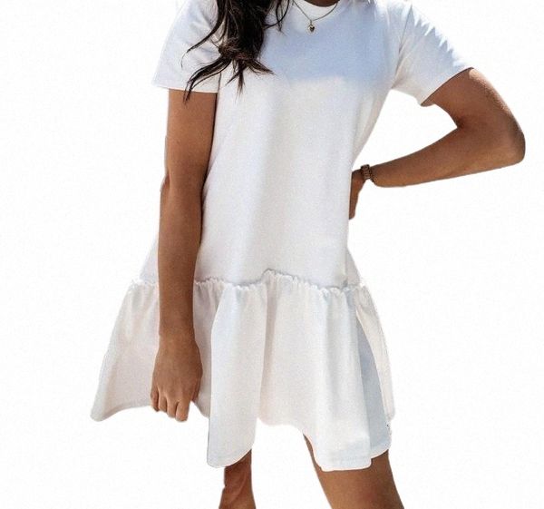

women's summer casual swing t-shirt dresses beach cover up with pockets plus size loose t-shirt dress x2je#, Black;gray