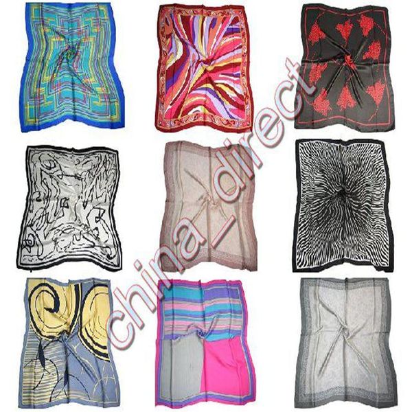 

90cm square 100% silk scarf neck scarves silk scarf scarves 10pcs lot #1893271s, Blue;gray