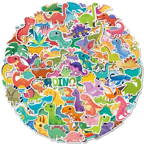 

100pcs skateboard stickers various dinosaur for car baby scrapbooking pencil case diary phone lapplanner decoration book album kids toys diy